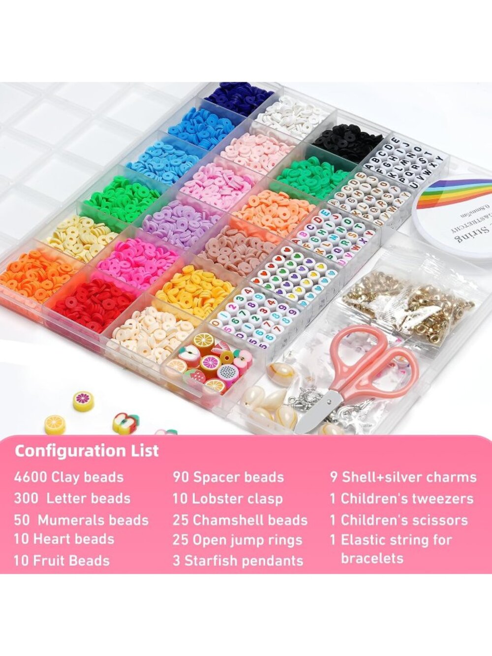 New 5100 Clay Beads Bracelet Making Kit - Picture 4 of 6